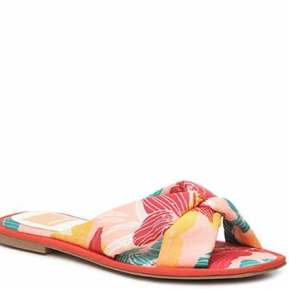 Dolce Vita Omar Sandal in Red Multi Floral Print, size 8